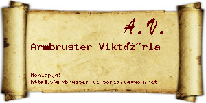 Armbruster Viktória névjegykártya